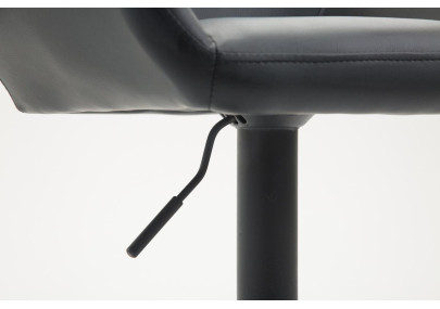 Tabouret de bar Braga, similicuir, noir