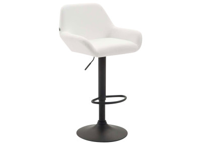 Tabouret de bar Braga en cuir artificiel B blanc