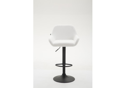 Tabouret de bar Braga en cuir artificiel B blanc