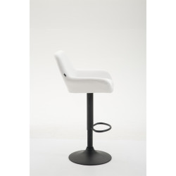 Tabouret de bar Braga, similicuir B blanc
