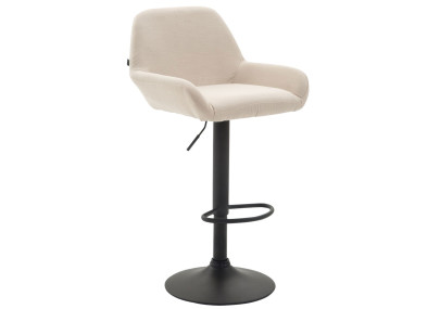 Taburete De Bar Braga En Tela Crema,Negro