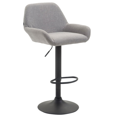 Tabouret de bar Braga, tissu B gris