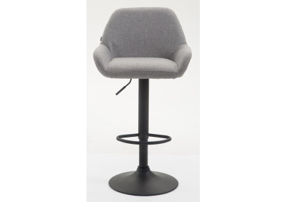 Tabouret de bar Braga, tissu B, gris