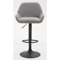 Tabouret de bar Braga, tissu B gris
