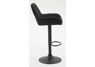 Tabouret de bar Braga, tissu B, noir