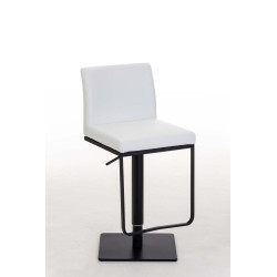 Tabouret de bar Panama B en similicuir blanc