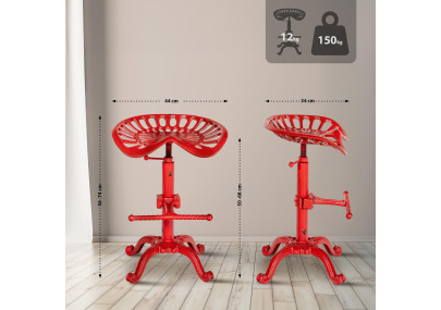 Tabouret de bar Butch rouge