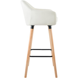 Sgabello Grant in pelle sintetica crema