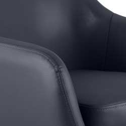 Tabouret de bar Grant en similicuir noir