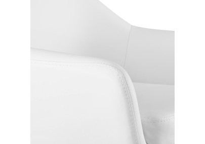 Taburete de Bar Grant Cuero Sintético Blanco