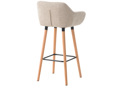 Tabouret de bar Grant, tissu crème