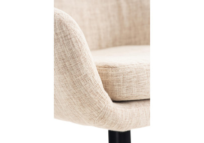 Tabouret de bar Grant, tissu crème