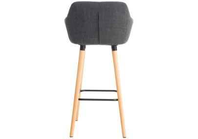 Tabouret de bar Grant, tissu gris foncé
