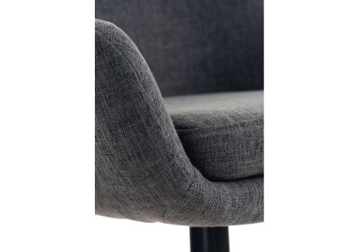 Tabouret de bar Grant, tissu gris foncé
