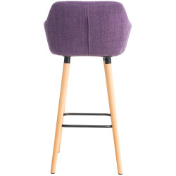 Tabouret de bar en tissu Grant violet