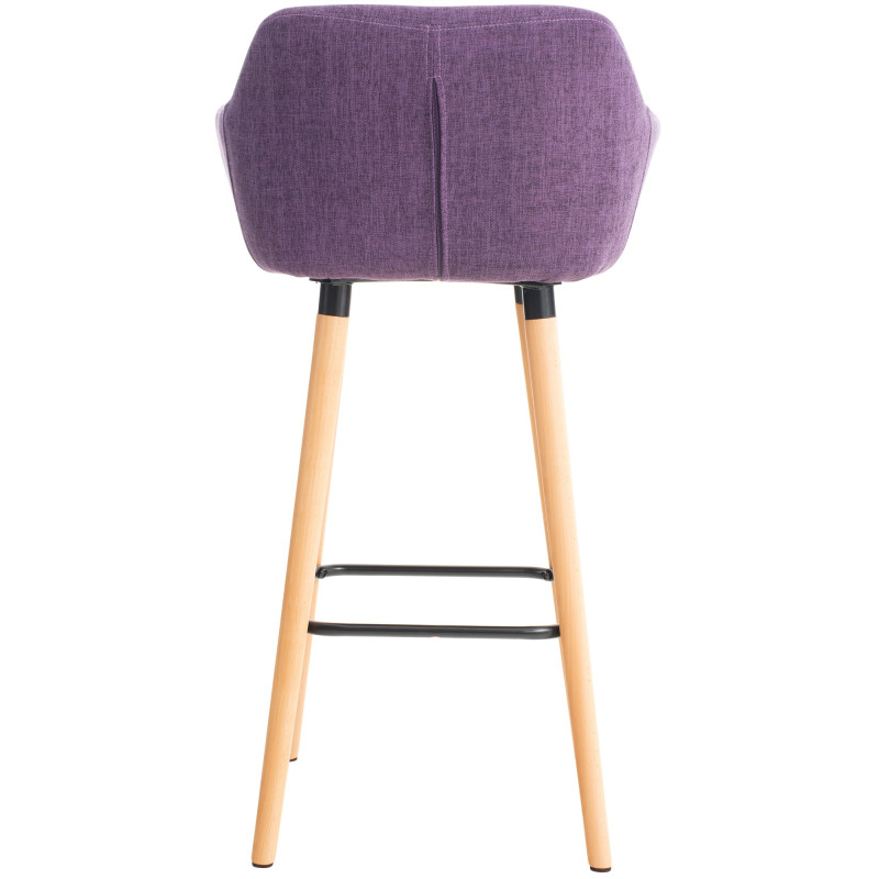 Tabouret de bar en tissu Grant violet