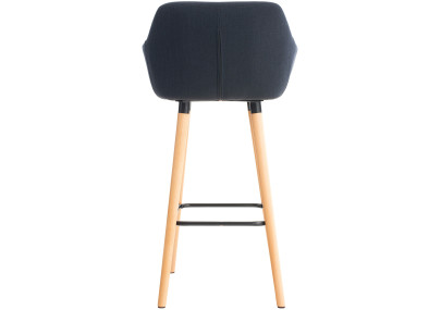 Tabouret de bar Grant, tissu noir