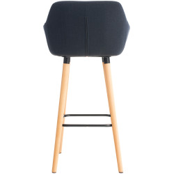 Tabouret de bar en tissu Grant noir