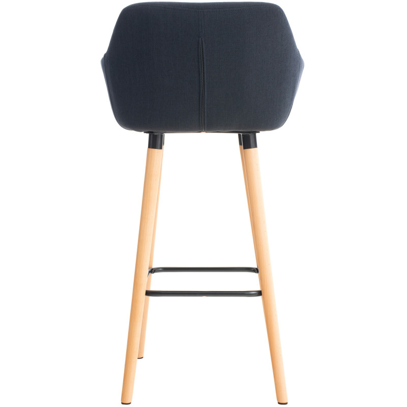 Tabouret de bar en tissu Grant noir