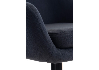 Tabouret de bar Grant, tissu noir