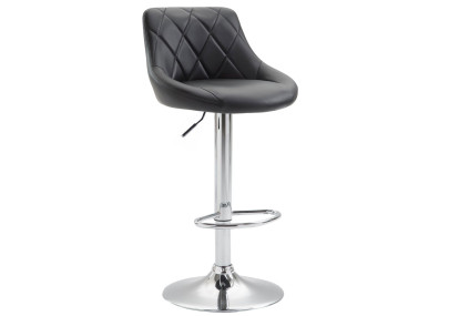 Tabouret de bar Lazio similicuir chrome noir