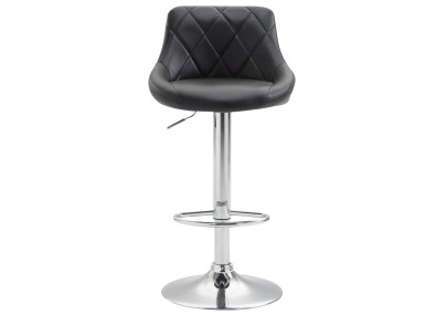 Tabouret de bar Lazio similicuir chrome noir