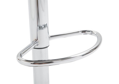 Tabouret de bar Lazio, similicuir, chrome, noir