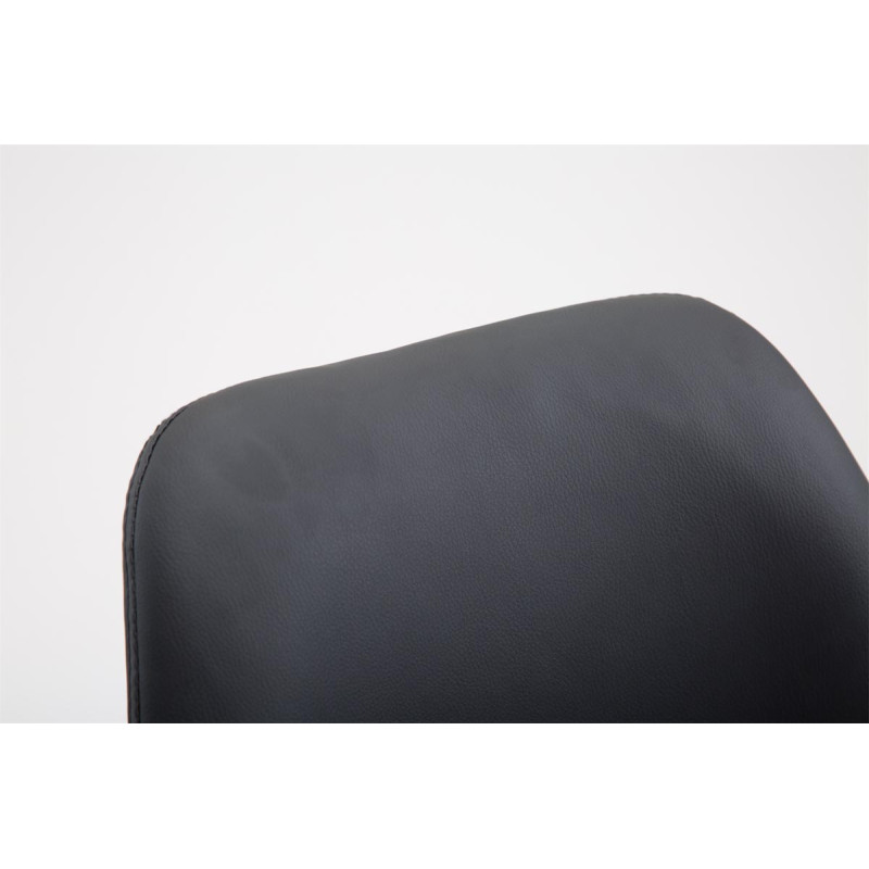 Tabouret de bar Cannes, similicuir, Natura noir