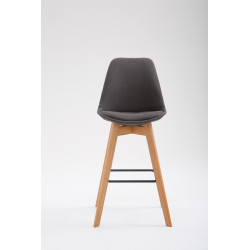 Tabouret de bar Metz en tissu Natura gris foncé