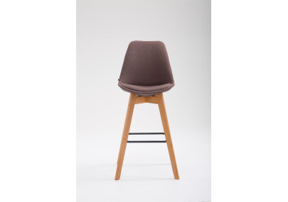 Tabouret de bar Metz, tissu Natura, marron