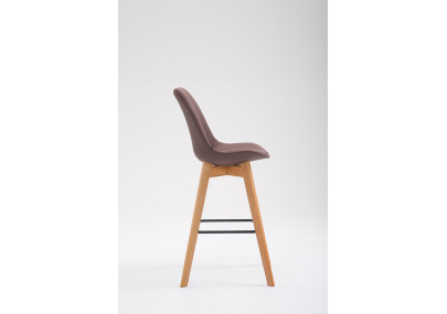 Tabouret de bar Metz, tissu Natura, marron