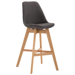 Tabouret de bar Cannes, tissu Natura gris foncé