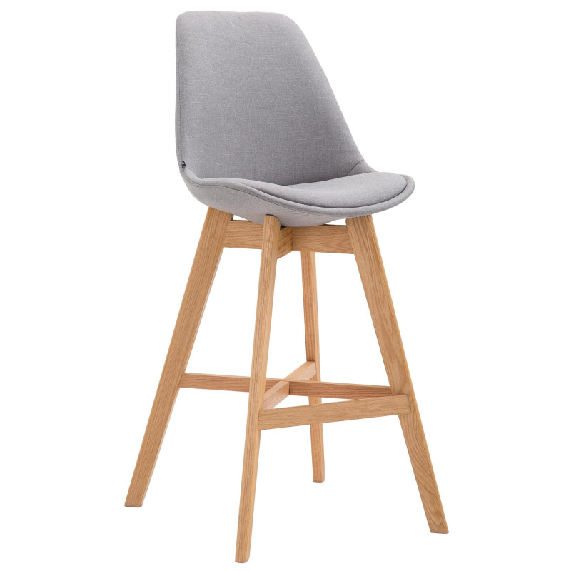 Tabouret de bar Cannes, tissu Natura gris