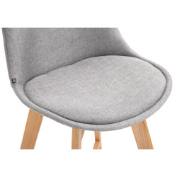Tabouret de bar Cannes tissu Natura gris
