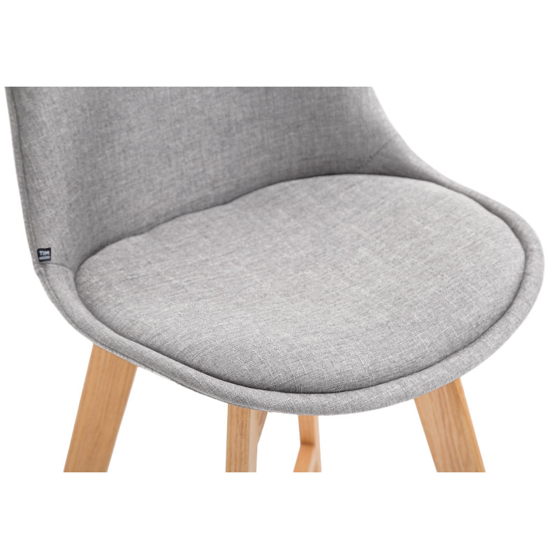 Tabouret de bar Cannes, tissu Natura gris