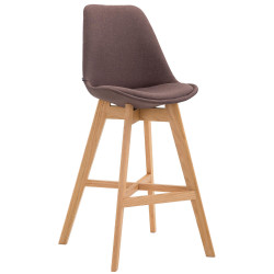 Tabouret de bar Cannes, tissu Natura brun