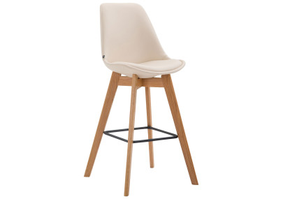 Sgabello Metz in similpelle crema,natura