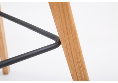 Tabouret de bar Metz, similicuir, crème Natura