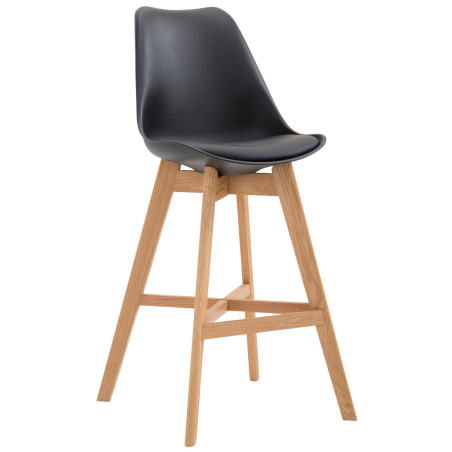 Tabouret de bar Cannes plastique Natura noir
