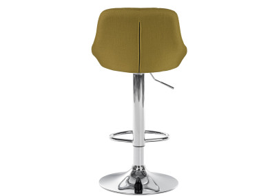 Tabouret de bar Lazio en tissu vert chrome