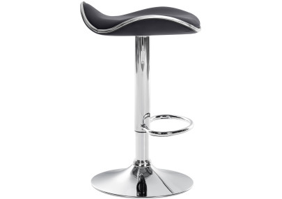 Tabouret de bar Shanghai en cuir artificiel C noir