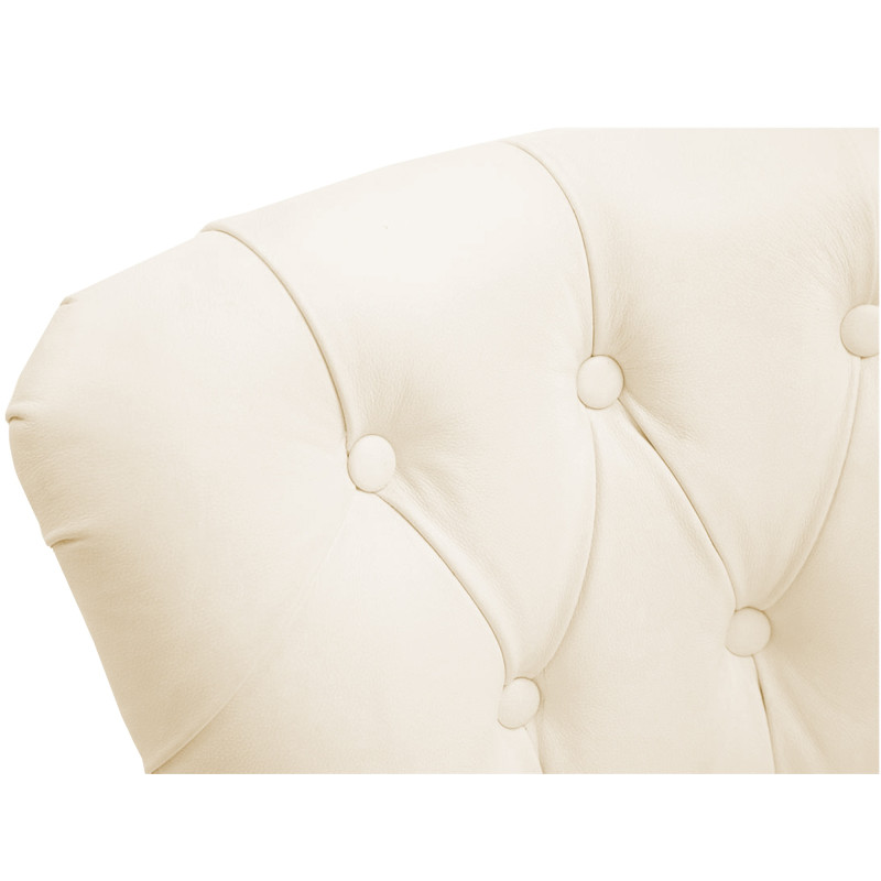 Sgabello Lakewood vera pelle antico-chiaro crema