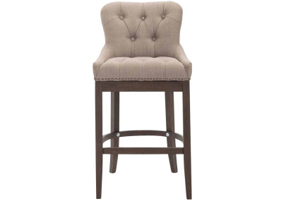 Taburete Lakewood Tapizado en Tela Gris topo