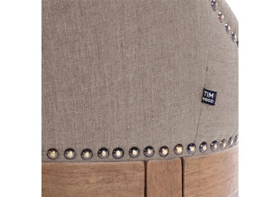 Tabouret de bar Lakewood en tissu, taupe clair antique