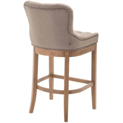 Tabouret de bar en tissu Lakewood, lumière antique taupe