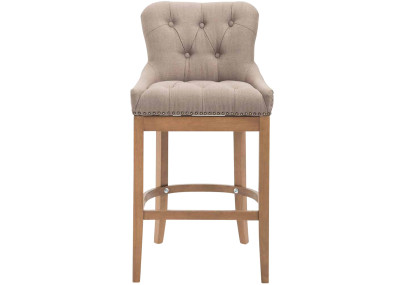 Tabouret de bar en tissu Lakewood, taupe clair antique