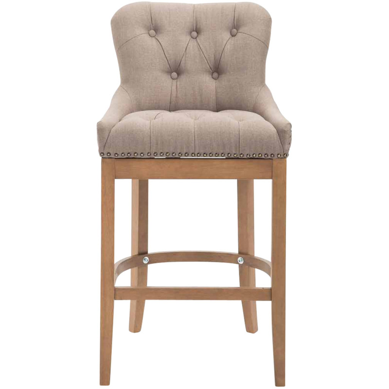 Tabouret de bar en tissu Lakewood, lumière antique taupe