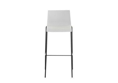 Tabouret de bar Hoover, piètement à 4 pieds, noir et blanc