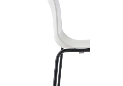 Taburete Hover con Base de 4 Pies Blanco,Negro