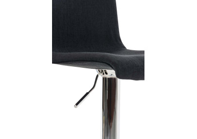 Taburete de Bar Hover en Tela Negro,Metal cromado